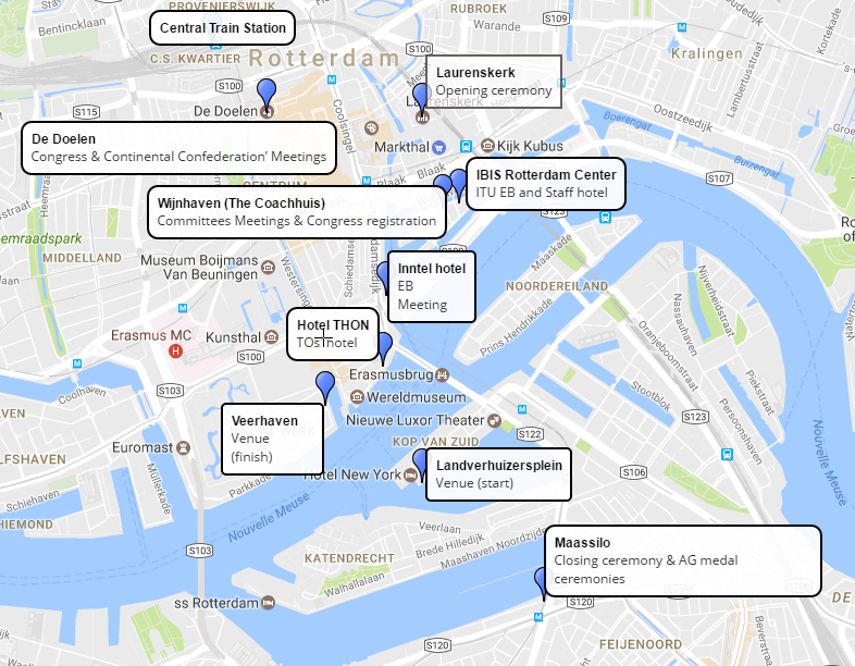 2017 Rotterdam Congress Map