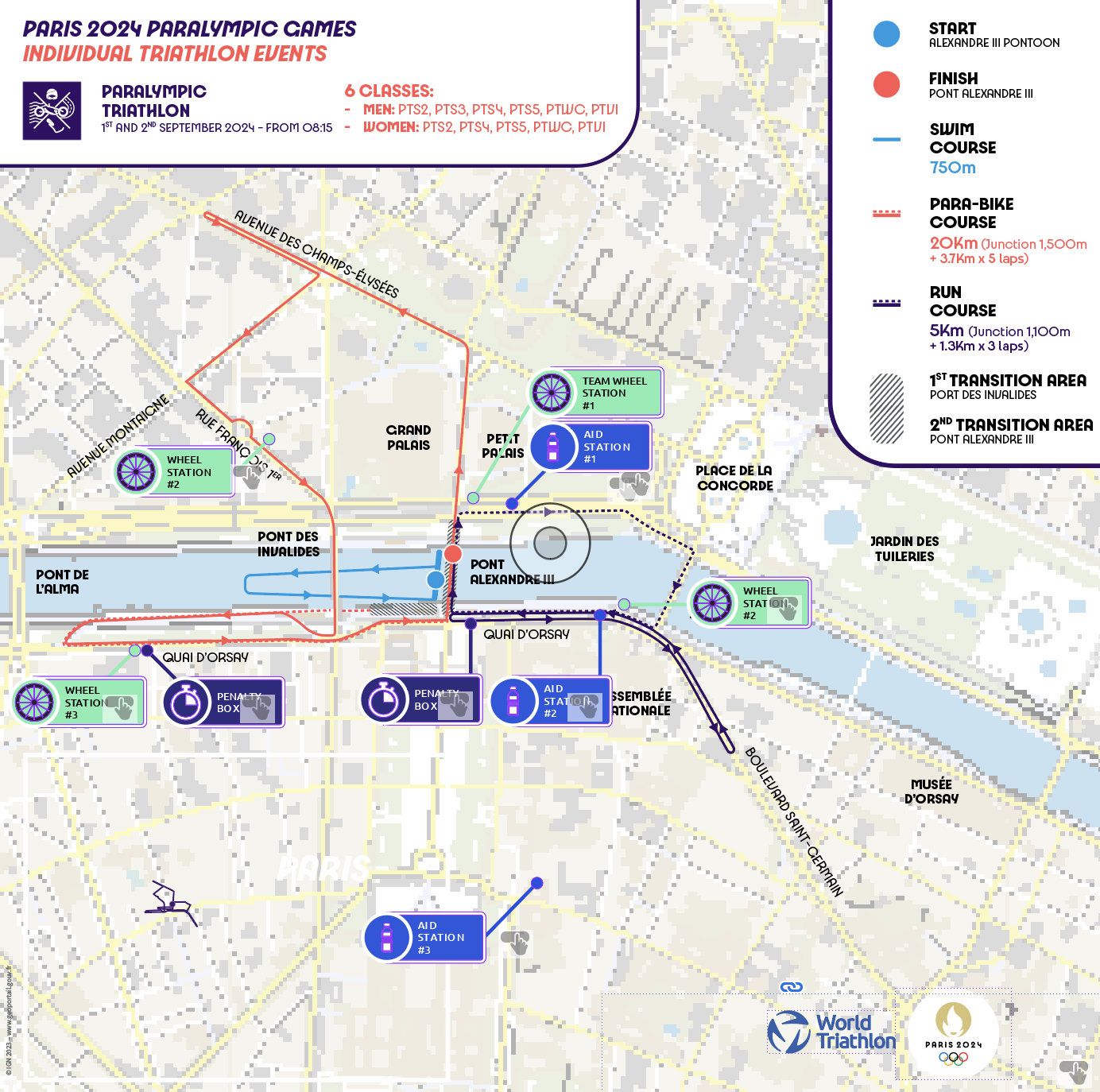 Paralympic Triathlon Course Map